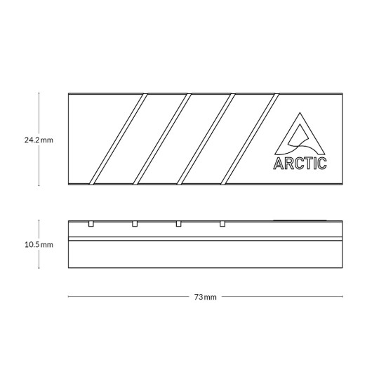 Arctic M2 Pro (Silver) SSD Cooler for M.2 Drives