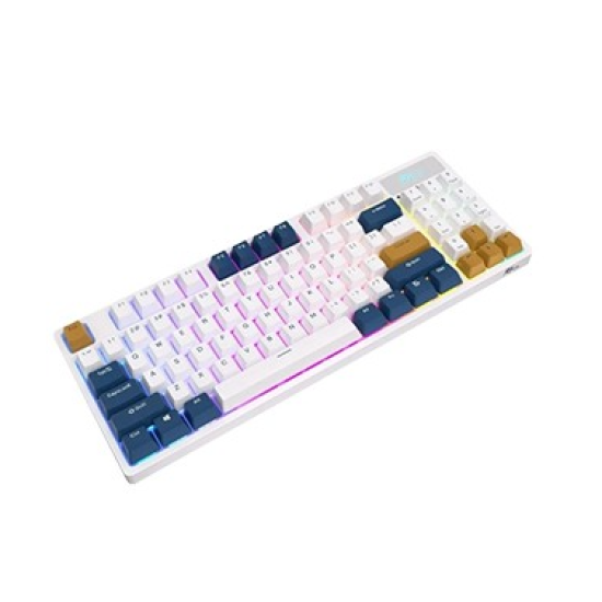 Royal Kludge RK89 Tri Mode Hot Swappable RGB Mechanical Keyboard- White
