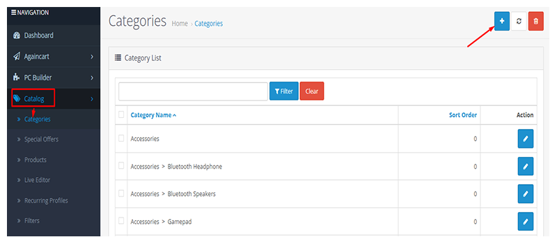Add Categories